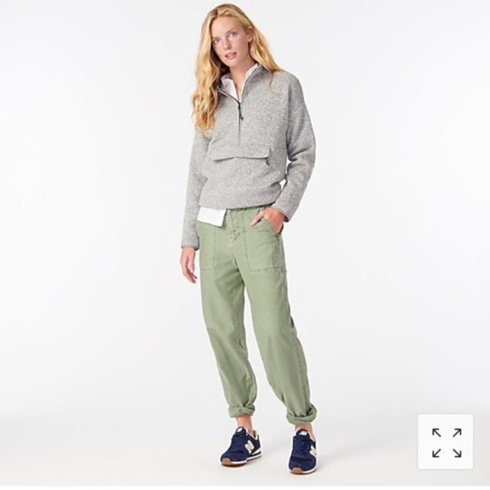 J.‎ Crew Polartec Sherpa Fleece Pocket Pullover Grey XXS